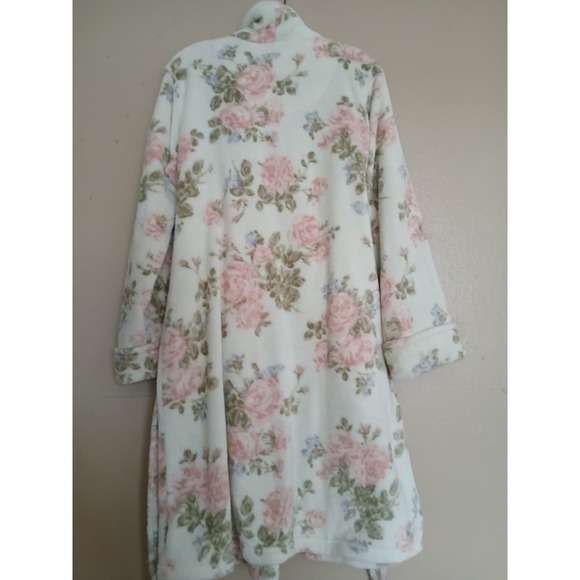 Lauren Ralph Lauren Robe Large Tie Waist Pockets Comfort Lounge Plush Cozy - Picture 5 of 14